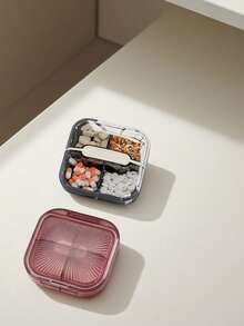 1-3pcs Dopamine Portable Weekly Pill Box, Waterproof Sealed Mini Pill Box, Designed For Medication Storage, Suitable For Travel Dispensing, Can Hold One Day's Dose. - Multicolor - View 4