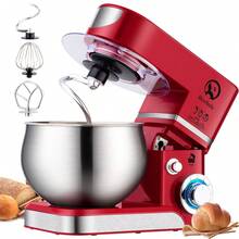THREEKEY 1pc  Stand Mixer, 5.5 Qt Tilt-Head Electric Household Stand Mixer - 650W 6-P Speed, Multifunctional Kitchen Stand Up Mixer With Dough Hook, Whisk, Food Beater And Butter Beater(US Plug) - 美規A型插(110-127V) - 查看 12