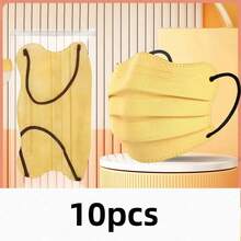 10 piezas de mascarillas faciales desechables de moda 3D y coloridas para mujeres, transpirables y con protección contra el polvo y los rayos UV - A - Ver 8