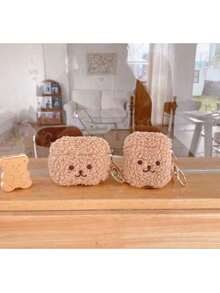 Ốp tai nghe hình gấu bông hoạt hình kèm móc khóa, vỏ bảo vệ lông mềm mại dễ thương cho model 1/2/AirPods3/AirPods4/AirPodsPro/AirPodsPro2/AirPodsPro3. Chống sốc, bảo vệ, chống bụi, thời trang. - Nhiều màu - Xem 9