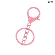 5/10/20/30/50 piezas Mosquetón de metal con cadena, llavero giratorio de resorte adecuado para manualidades DIY, fabricación de llaveros, regalo para hombres y mujeres - llavero - Ver 46