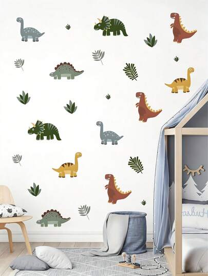 1 miếng dán tường tự dính hình khủng long hoạt hình sáng tạo, có thể tháo rời, thích hợp trang trí phòng ngủ, lối vào, phòng khách, hành lang nhà cửa.