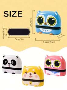 1pc Stamp + 100pcs Stickers, Customized Name Stamp, Customized Icon Text Label Stamp, Customizable Design For Clothing Books Supplies, Convenient For Home Office Travel Marking, Cute Gift For Birthday Family Friends, Self-Inking, Washable - Style a - View 2