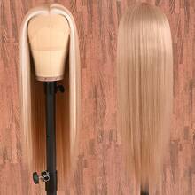 13X4 Purple Hair Synthetic Lace Front Wigs 26 Inch Pre Plucked Long Straight Hair Wigs 13X4 HD Lace Wigs Glueless Dark Purple Colored Wigs Heat Resistant Halloween Wigs Deep Purple Long Silky Straight Lace Front Wigs For Fashion Women For Daily Christmas Party Cosplay Use - Điểm nhấn màu trắng - Xem 5