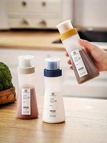 Chai đựng bột rắc 11,83oz | Chai nhựa hình bầu dục thích hợp để đựng bột mì, đường bột, cà phê bột, nước sốt. - Nhiều màu - Xem 8