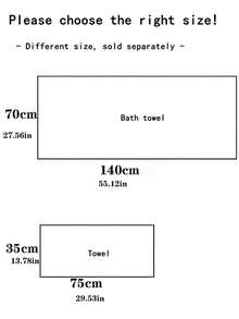 1 Set Coral Fleece Bath Towel, Large Striped Soft And Comfortable Towel Set For Home Use - Multicolor - View 3