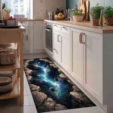 Cosmic Galaxy Rift Runner Rug, Space Portal Hallway Carpet, Universe Illusion Floor Art, Modern Abstract Art Carpet 84*60inch,Perfect Choice For Gift ,Stylish And High-Quality Rugs, Perfect For  Decorations And GiftsHome Decor, The Best Choice For Gothic-Style Birthday Gifts,Valentine's Day Gifts, Birthday Gifts, Valentine's Day Home Decor (Gothic Style) - 彩色 - 查看 5