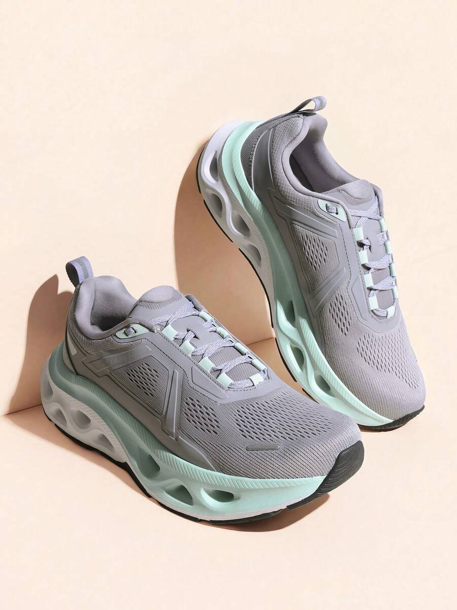 Men's Comfortable & Breathable Walking Running Tennis Shoes Nighttime Visibility MovePropel Athletic Gym Workout Jogging Cross Training Fashion Sneakers - Xám - Xem 1