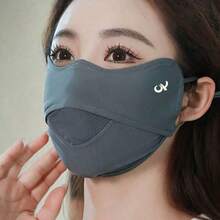 Women's Summer High-Value Sunscreen Mask, Thin, Breathable, Ice Silk Face Mask, Protects Against UV Rays, Suitable For Cycling, Makes Your Face Look Smaller - Multicolor - View 6