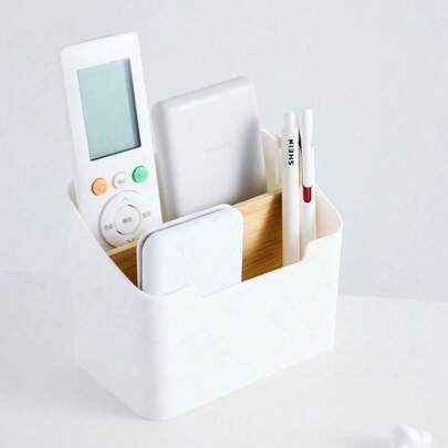 Hộp đựng điều khiển từ xa và điện thoại di động đa chức năng. Lý tưởng để sắp xếp bàn làm việc, đồ dùng văn phòng, văn phòng phẩm, mỹ phẩm, bộ sạc điện thoại di động và các vật dụng linh tinh khác. Hoàn hảo để lưu trữ đồ dùng trên bàn làm việc, trang trí nhà cửa, đựng mỹ phẩm, sắp xếp phòng tắm và phòng ngủ.