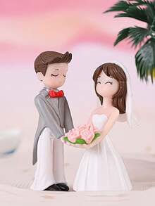 20/4/2件樹脂情侶雕像，非常適合新娘派對、婚禮、婚禮場地裝飾、新娘派對裝飾和婚禮派對禮物。它們是婚禮派對禮物和儀式的絕佳選擇。 - 均碼 - 查看 3