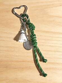 Yogodlns Geflochtener Schlüsselanhänger mit Tennis-, Baseball-, Badminton-Anhängern, personalisierter Schlüsselanhänger im Sportsstil, geeignet für Sportbegeisterte und tägliche Taschenaccessoires, Anhänger für Taschen, Lehrergeschenke - Verschiedenfarbig - Übersicht 7