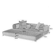 Boneless Combination Sofa, Sofa Bed, Tatami Sofa, Suitable For Living Room, Bedroom And Apartment, Folding Sofa - Beige - View 11