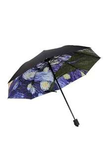 彩绘遮阳伞，防晒防雨两用，户外、花园、旅行必备、便携必备、沙滩必备、毕业季、毕业典礼、毕业礼物、祝贺毕业、毕业典礼、优秀毕业生、毕业派对、户外必备、旅行便携、徒步旅行必备、露营必备、便携工具、夏季必备、夏季便携 - 梵谷傘 - 查看 5