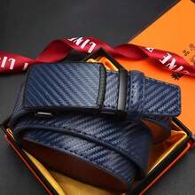 Ceinture pour hommes DOOPAI, ceinture réglable à cliquet, ceinture en véritable de 1 3/8 pouces, longueur personnalisable, boîte cadeau incluse, convient pour les occasions décontracté, professionnelles, cadeaux pour petit ami, mari, père, port quotidien, mode polyvalente, adapté pour les adolescents, extérieur, vacances, sports, voyage, rue, bohème, vintage - A - Voir 10