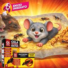 ENVIO RAPIDO Ratoeira Adesiva Armadilha Roedores Cola Rato, Pragas -Linha Premium Qualidade Garantida Praticidade -25x18 - A - Visão 5