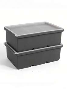 2pcs Reusable Silicone Tray With Lid - Flexible Mold For 1 Cup Capacity, Suitable For Freezing Soup, Stew, Sauce, Dishwasher , Great For Christmas, Halloween, Easter, Thanksgiving - Multicolor - View 5