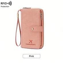 Ví đựng thẻ CHARM INFINITE thời trang tối giản có khóa kéo, ví nữ chống RFID mới, ví dài nhiều lớp dung lượng lớn có khóa kéo và dây đeo cổ tay, ví đa năng đựng hộ chiếu, vé máy bay, thẻ tín dụng, tiền mặt, tiền xu, chìa khóa, ví đựng tiền xu siêu mỏng nhẹ dùng hàng ngày. - Nhiều màu - Xem 14