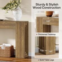 Tribesigns 160 Cm Entryway Console Table, Narrow Long Sofa Table Behind Couch For Living Room, Hallway, Entrance, Foyer - Brown - View 8