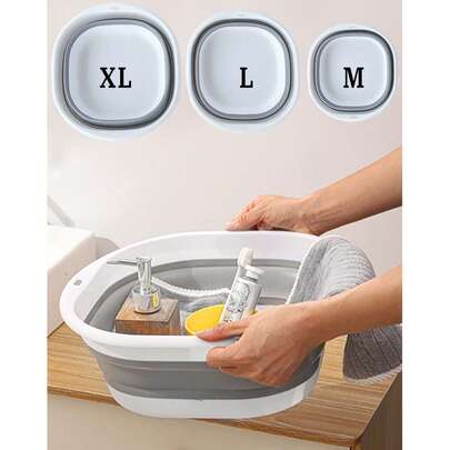 Bộ 3/2/1 món - Chậu rửa gấp gọn di động, Chậu rửa bằng nhựa dung tích lớn, Chậu rửa gấp gọn du lịch ngoài trời, Chậu rửa chân và chậu rửa bằng nhựa dày dặn, Chậu nhựa lớn/vừa/nhỏ dùng trong gia đình/ký túc xá - Chậu rửa gấp gọn bằng nhựa dày dặn, Chậu tắm, Có thể dùng làm chậu rửa rau, chậu giặt, chậu rửa chân - Thích hợp cho gia đình, trường học, văn phòng, xe hơi, tiết kiệm không gian, Chậu rửa di động thiết yếu cho năm học mới, Quà tặng Halloween, Quà tặng Giáng sinh, Bộ chậu rửa gấp gọn.