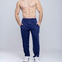 Kit Of 2 Men's Slim Fit Dry Fit Sports Pants For Gym And Workout - 藏蓝色 - 查看 6