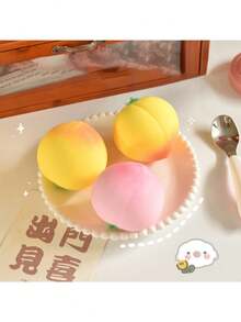 高品质创意减压逼真桃子挤压玩具，柔软慢回弹减压玩具 - 彩色 - 查看 2