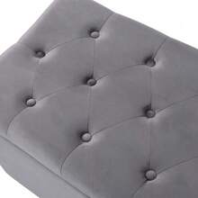 Velvet Upholstered Bench, Padded Seat, Bed Stool, Bench With Storage, Grey 138 X 41 X 42 Cm - Grey - View 10