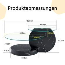 Coffee Tables - Black + Transparent + MDF+Glass-1 - View 5