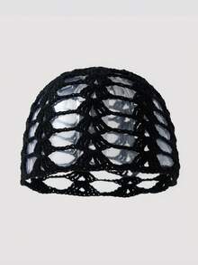 1pc Women's Bohemian Style Lightweight Hollow Crochet Knit Hat, Suitable For Beach, Seaside, And Daily Wear, Spring/Summer,Vacation - A - View 14