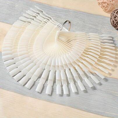 150pcs Fan-Shaped Nail Polish Display Charts, For Showcasing Gel Nail Polish Color Samples, Designed For Practice And Training, With Detachable Fake Nail Rings, Ideal For Nail Salons