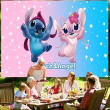 1pc Blue & Pink Stitching Angel Theme Birthday Party Hanging Decor, 210 * 150/150 * 100/100 * 75CM White Star Glitter Wall Decor, Birthday Party Background Backdrop, Photo Booth Prop - BJB - View 11