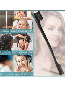 1/2/3/4/5/6/10/11/12件套美发造型工具套装，复古发蜡造型刷，卷发定型刷，（6.8盎司/200毫升）多功能小型高压连续喷雾补水旅行化妆瓶，蓬松发梳，尖尾梳，边缘梳，柔软硅胶头皮按摩刷，打造柔顺发型，返校必备，旅行必备，女士美发配件，梳子，刷子，胡须刷，边缘梳（黄色豹纹系列） - D - 查看 8