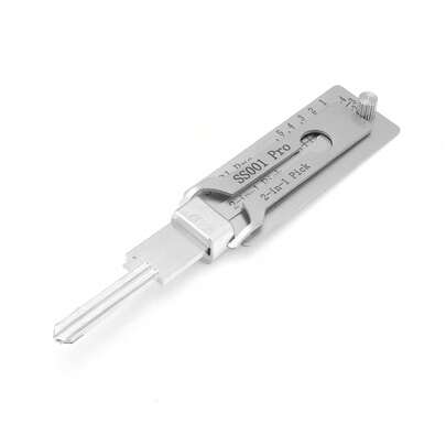 Herramienta de ganzúa de 2 en 1 para diestros SS001PRO, llave en blanco duradera, suministros de cerrajería para el mercado de EE. UU.