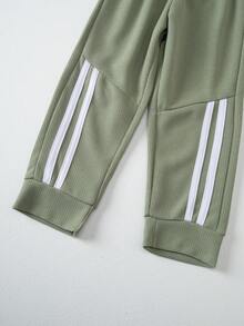 3pcs/Pack Celana Jogging Kasual Anak, Celana Panjang Tipis Selutut untuk Pemakaian Sehari-hari, Cocok untuk Anak Laki-laki Usia 3-12 Tahun, Musim Semi/Panas - MultiWarna - View 6