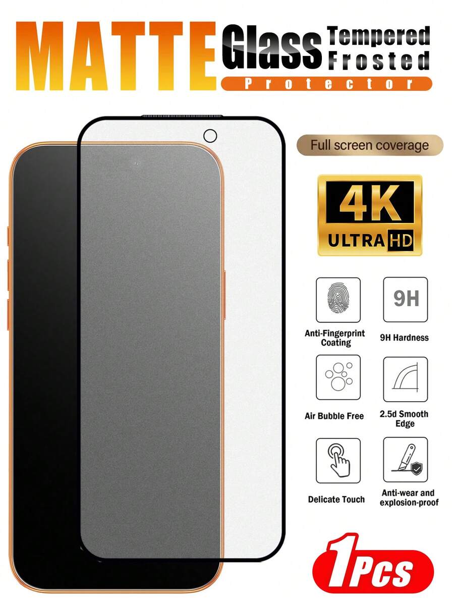 Miếng dán màn hình điện thoại chống sốc, mờ, 1 miếng kính cường lực mờ cho iPhone 17 Pro Max 6.9 inch (mẫu 2025), chống trầy xước, chuẩn quân sự, chống chói, chống bám vân tay, không bọt khí, cảm ứng mượt mà, chất lượng chơi game, dễ dàng lắp đặt, phụ kiện điện thoại, tương thích với ốp lưng, quà tặng Ngày của Mẹ, sinh nhật