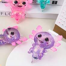 1pc Glitter Malt Powder Slow Rebound Squeeze Toy, Random Delivery Of Salamander Stress Relief Toy - Multicolor - View 2
