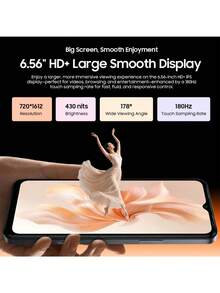 Blackview OSCAL FLAT 3C 智能手机全球版，6.56 英寸屏幕，3200 万像素后置摄像头 + 1300 万像素前置摄像头，搭载紫光展锐 T310 处理器，最大支持 2TB TF 卡扩展，5000mAh 电池 - 藍色 - 查看 2