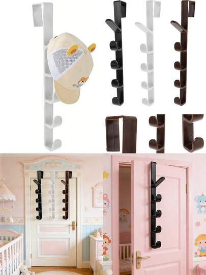 Bộ 1/3/5 móc treo đồ tối giản gắn cửa, móc treo quần áo và mũ cho phòng trẻ em, móc treo đồ trong tủ, sản phẩm lưu trữ đa năng (nhiều màu)