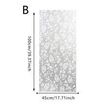 1pc Floral Pattern Privacy Window Film, Self-Adhesive No Glue Design, Anti-UV & Frosted Glass Sticker For Home Decor, Suitable For Office, Living Room, Bathroom - Pearlescent Frosted Film - View 11