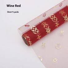 1 Gói (500*50cm) Giấy gói quà cao cấp tự làm, Giấy voan cuộn họa tiết cỏ bốn lá, Giấy gói dày chống thấm nước dùng cho bó hoa, quà tặng, sô cô la, Thích hợp cho Ngày của Cha, Ngày của Mẹ, tựu trường, tiệc tốt nghiệp, trang trí đám cưới, trang trí bó hoa, gói quà gấp gọn - Xem 6