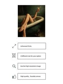 1pc Frameless Vintage Western Dirty Martini Sage Green Bathroom Poster Bikini Preppy Wall Art Canvas Print For Living Room, Bedroom, Dorm Room Decor - Bathroom - View 7