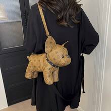 One Piece, Fashionable And Versatile, Hand-Held Shoulder Cross-Body Bag, Pu Material Puppy Special-Shaped Bag, Suitable For Women To Go Out - Nâu 1 - Xem 4