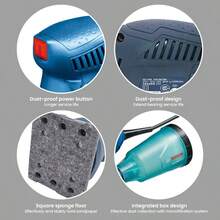 180W Bosch Handheld Electric Sander, Max Speed 12,000 RPM, Includes 3 Sanding Sheets, Efficient Dust Collection System, Suitable For Wood And Surface Polishing. (Package Includes EU Plug Adapter, Needs To Be Used With The Adapter) - Multicolor - View 4