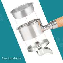 54mm Portafilter Spout Bottomless To Spouted Coffee Machine Portafilter Spout 304 Stainless Steel With O Rings Single Spout,Household Coffee Machine Accessories Coffee Accessories - View 4
