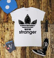 Str AngerA THi:NgA   Tv Series T Shirt Hipster Festival 80's Casual Loose Fit Cotton T-Shirt, Ultra Soft Breathable Fabric, Stylish Modern Look, Lightweight And Cozy, Ideal For Daily Commute, Vacation And Casual Events For Men And Women - White - View 1