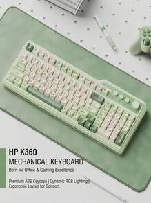 HP 炫光有線機械手感鍵盤：人體工學設計，遊戲辦公室一鍵掌控 - 查看 16