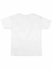 Checker Cross He Is Risen" Graphic Girls Printed TShirt – Soft Breathable Cotton Tee With FaithInspired Easter Design, Casual Daily Outfit, Meaningful Gift For Young Girls And Teens - White - View 2