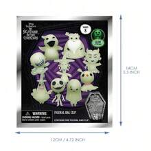1Pc Disney  Officially Licensed Blind Box 3D Figurine Bag Clip Charms Blind Bag Anime Figure Keychain Anime Collector Kering Backpack Decor Featuring Jack Sally Zero  Gift - Multicolor - View 3