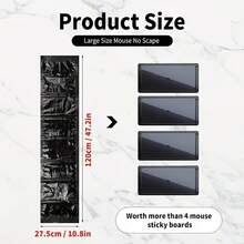 8Pcs Large Super Strong Adhesive Mouse Glue Board, Suitable For Garages, Gardens, Basements, Kitchens, Homes, Indoor And Outdoor, Dining Rooms And Offices (47 Inches). - Black - 47.2 Inches - 8-piece Set - View 9