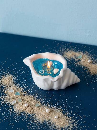 Joivida 1/2/4/9pcs Ocean Style Seashell Scented Candle, Atmosphere Creating Creative Fragrance Jelly Wax Seashell Starfish Handmade Candle (Artificial Coloring May Cause Slight Color Difference Between Batches, Some Decorative Accessories Are Randomly Included)